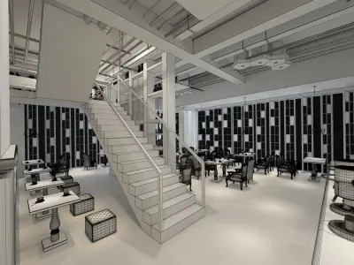 Business Restaurant - Coffee - Banquet  118 3D model