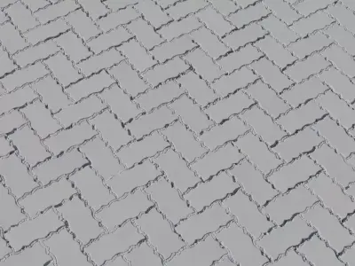 Interlocking Zigzag Paver PBR Texture Texture