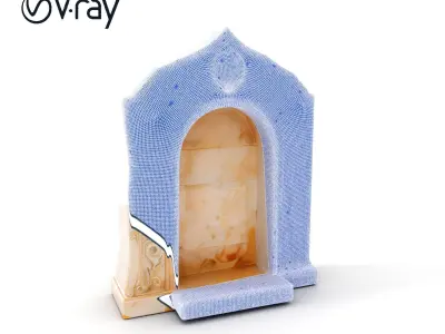 Ornate Niche Model Pack with Decorative Archway Low-poly 3D model