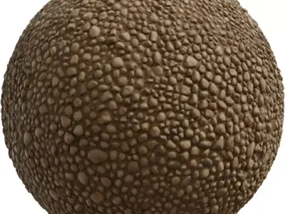 River Pebble Setts in Packed Sand PBR Texture Texture