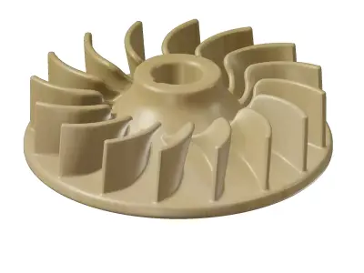 Wooden Engine Flywheel Toy 3D model