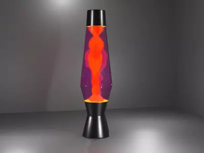 lavalamp lamp with base Low-poly 3D model
