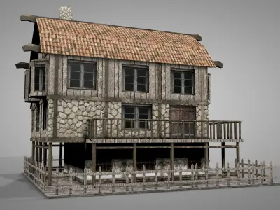 Medieval House v3 Low-poly 3D model