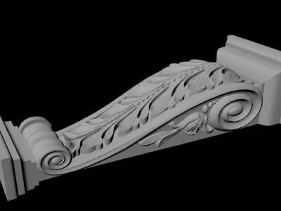 pilaster ornate corbel 3D model