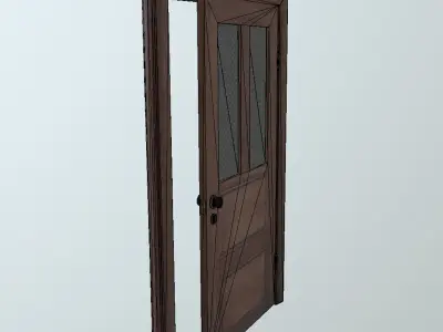 Old Door  Low-poly 3D model