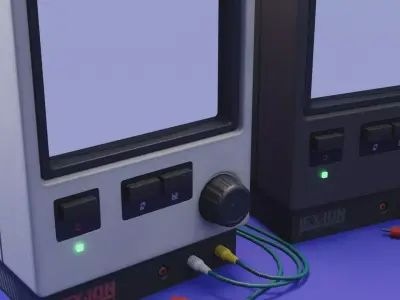 Retro Monitor Mini Low-poly 3D model