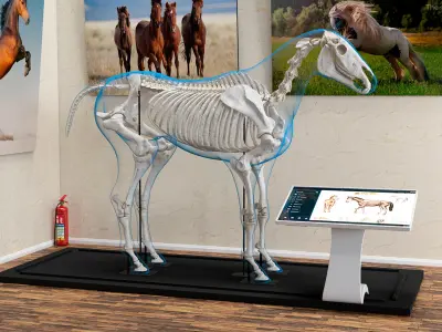  Horse Skeleton Anatomy Rigged 
