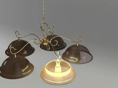 Bronze Chandelier 3D model