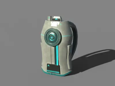 Sci-Fi Backpack 02 - Character Design Fiction Low-poly 3D model