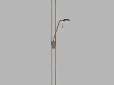 Antique Brass Hannum 183cm Uplighter Floor Lamp Free 3D model