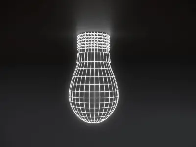 Light Bulb Low Poly Low-poly 3D model