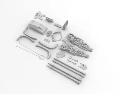 Star Wars book of Boba Fett Speeder bike 3D printing file 3D print model