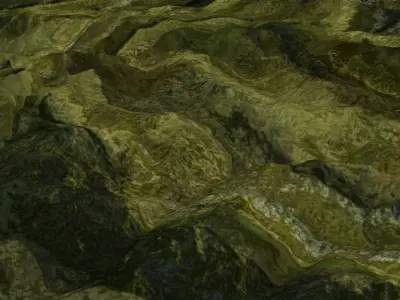 Terrain 1 Mountains Low-poly 3D model