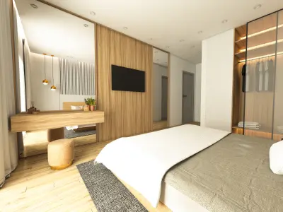 Modern Bedroom Interior Scene Vray render 3d model 3D model