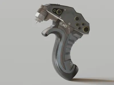 Futuristic Game-Ready Model Mechanical Tool or Medical Equipment Low-poly 3D model