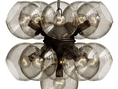 SPHERE CUMULUS GLASS CHANDELIER 7 3D model