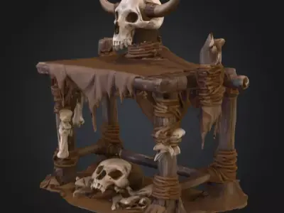 Orc Altar Low-poly 3D model