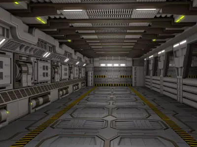 Sci Fi Interior Factory 3D model