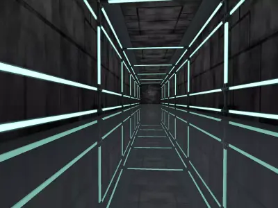 Sci Fi Tunnel 3D model 52