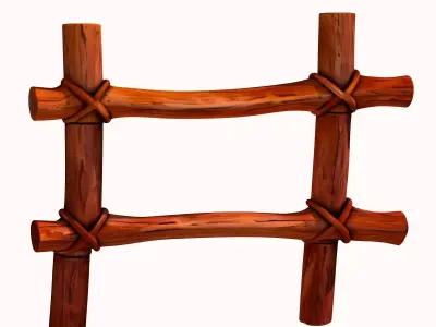 Wooden fence  3D print model