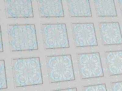 Ornate Floral White Wood Panel PBR Seamless Texture