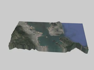 San Francisco City Low-poly 3D model