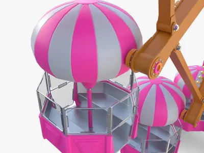 Animated ferris wheel v3 Low-poly 3D model