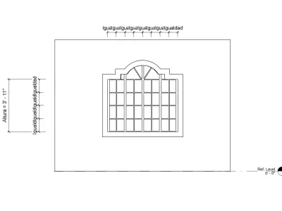 Colonial style casement window 3D model