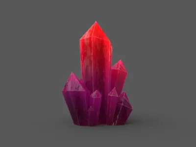 Crystal Low-poly crystals Low-poly 3D model