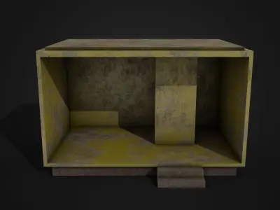 Soviet bus stops Low-poly 3D model