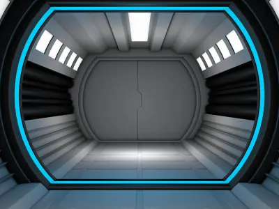 Sci Fi Interior 3D model 20