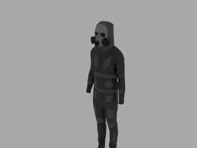 Sci-Fi Military Uniform Low-poly 3D model