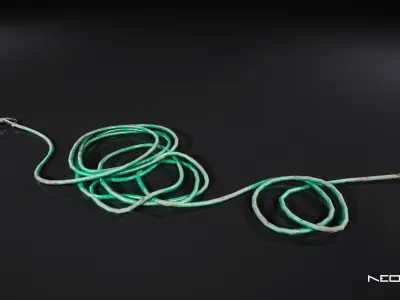 Old Garden Hoses Low-poly 3D model