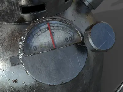 Low Poly Petromax Lantern Low-poly 3D model