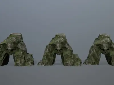 Skull Cave Low-poly 3D model