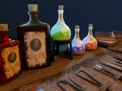 Medieval Medical 3D model Low-poly 3D model