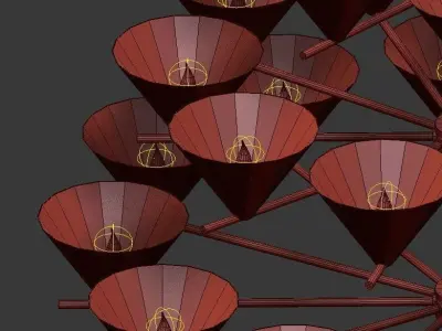 Cleo Three Tier Chandelier 3D model