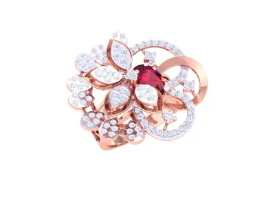 Women Ring  Render 3dm STL OBJ FBX Details 3D print model 132