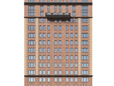 Brick building 3D model