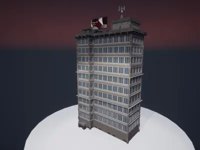 Modular Apartment Low-poly 3D model