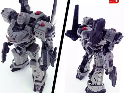 ARMORED CORE LAST RAVEN MECHA 3DPRINT ARTICULATED ACTION FIGURE 3D print model