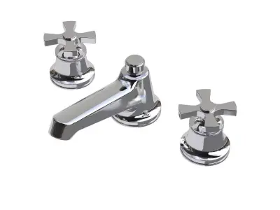 Waterworks Transit Faucet with Cross Handles 3D model
