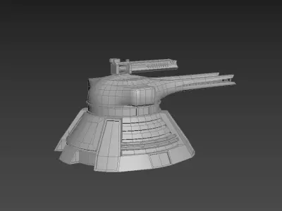 Tower Sci Fi Low-poly 3D model