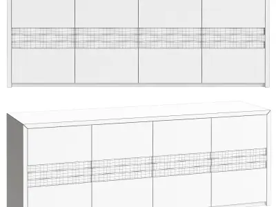 GINGER SIDEBOARD Low-poly 3D model