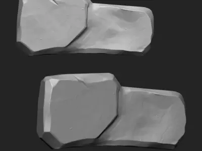 Stylized Stone IMM Brushes 21 in one Vol 2 3D model