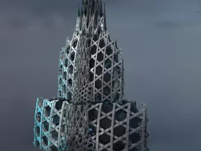 Hellgate Modern Weaved tower  3D model