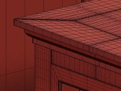 GREY SHELL WITH CABINET 3D model