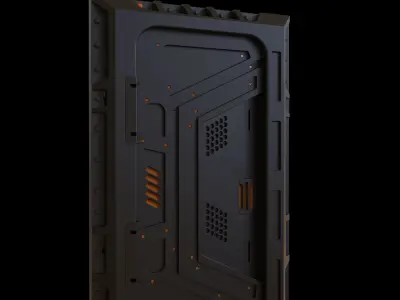 Futuristic Sci-Fi Doors Collection 3D model