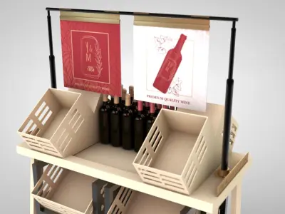 liquor display stand 3D model