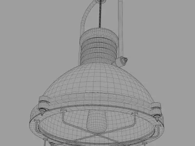 Ceiling Lamp Low-poly 3D model 6